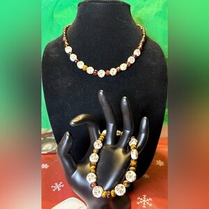 Chic Beaded Necklace and Bracelet Set